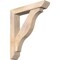 Ekena Millwork Funston Slat Smooth Bracket w/ Offset Brace, Douglas Fir, 5 1/2"W x 28"D x 32"H BKT0604X28X32FST06SDF - alternate 1